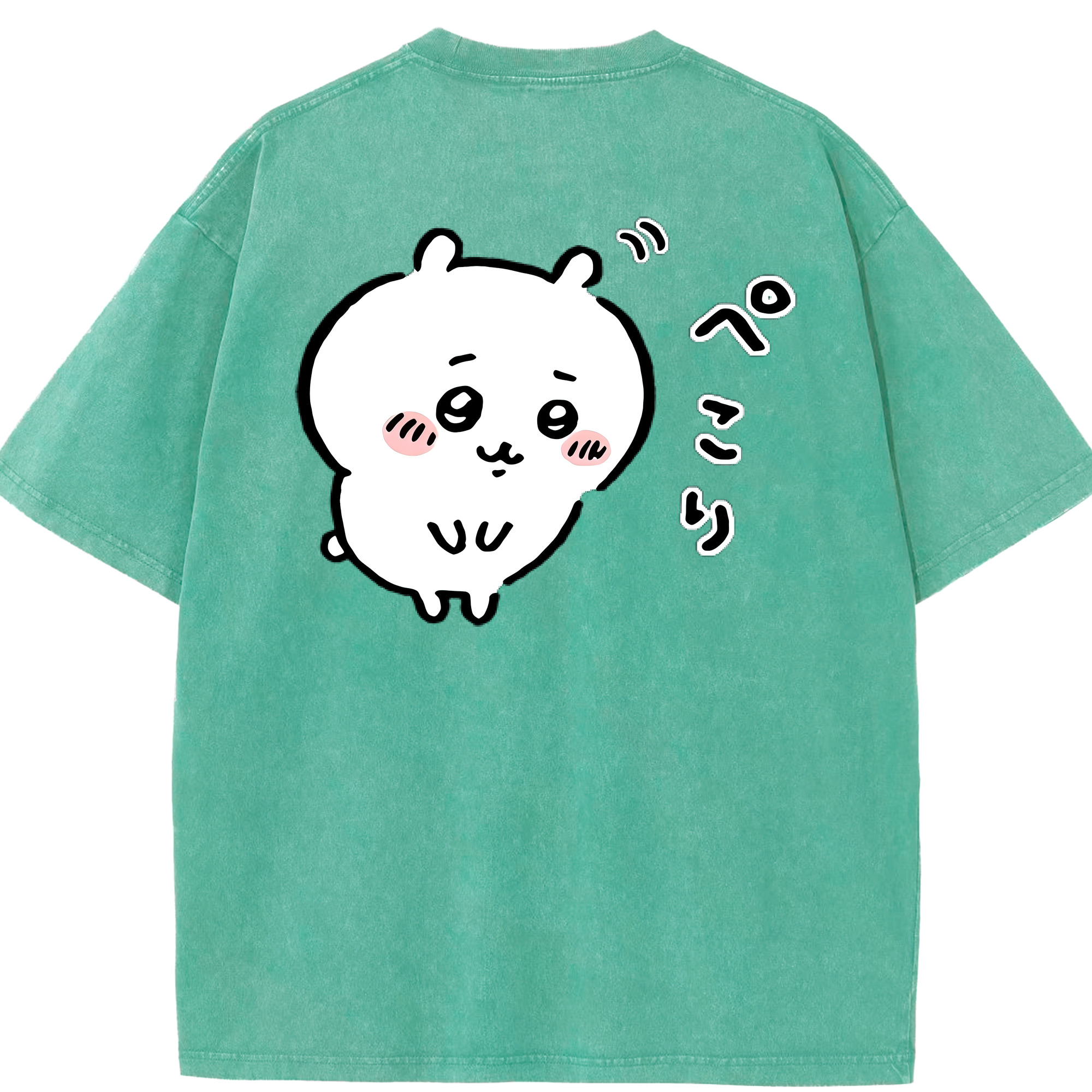 （画像用） ちいかわ ちいかわ Chii-kawa chiikawa 綿100% ヴィンテージ風 半袖Tシャツ（背面プリント）